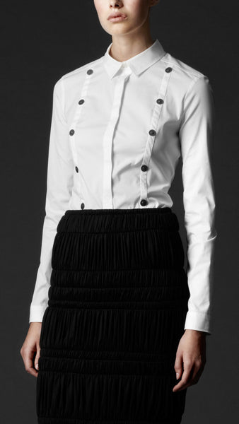 Studded Front Cotton Shirt