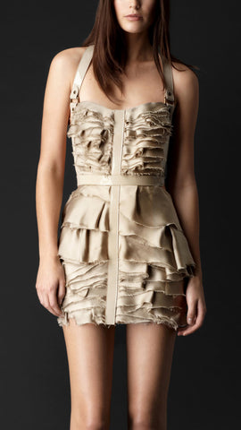 Layered Silk Satin Backless Dress